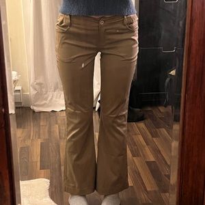 italian beige/tan flare pants